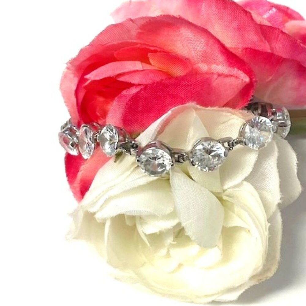 Tennis Bracelet Large Crystal Tennis Bracelet